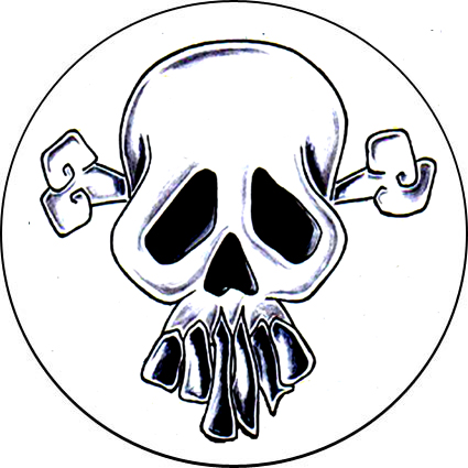 Badge Tête de mort - dentier – réf. 135