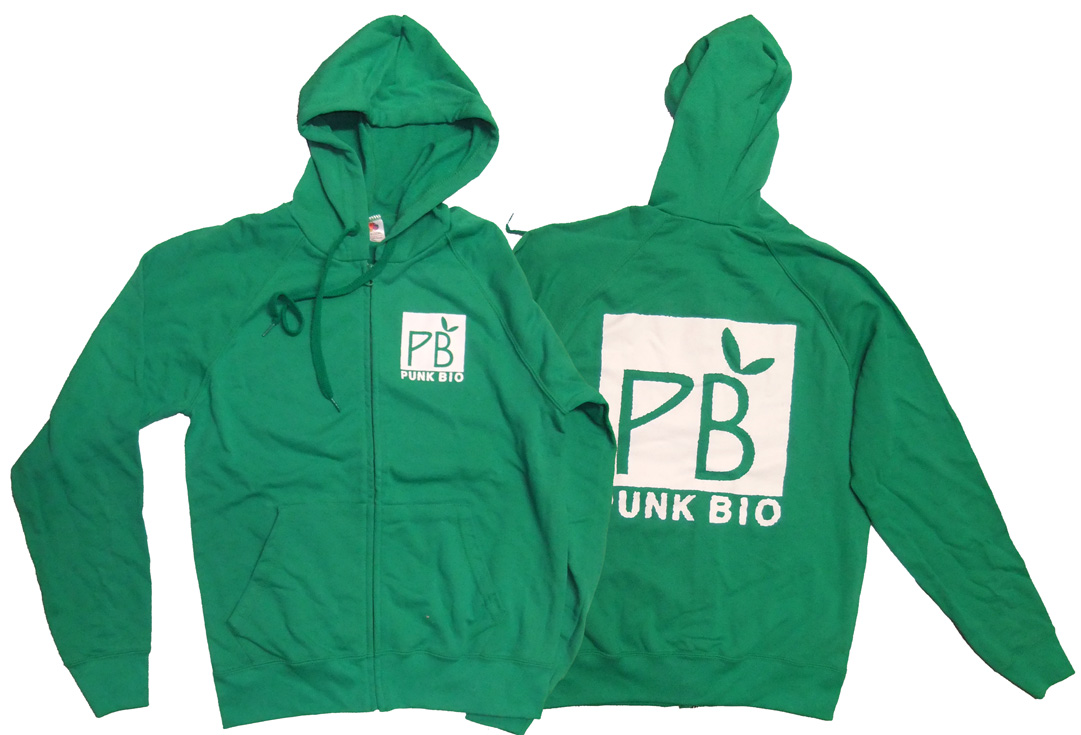 PUNK BIO – Zippé hooded green