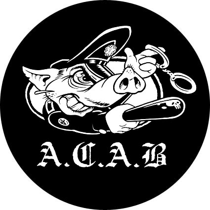 Badge A.C.A.B. porc – réf. 097