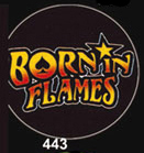 Badge Bornes in flames