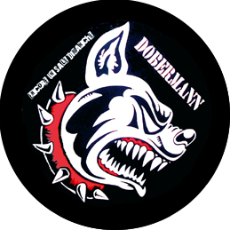 Badge Dobermann � bulldog - r�f. 050