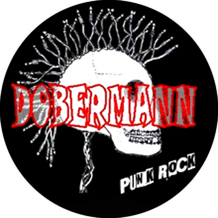 Badge Dobermann - punkrock � r�f. 025