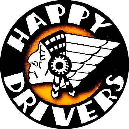 Badge Happy drivers - indien � r�f. 155