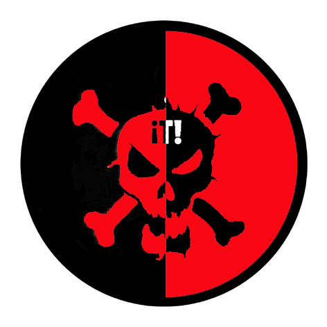 Badge IT - rouge et noir - r éf. 103