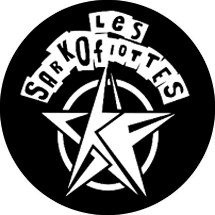 Badge Les Sarkofiottes - étoile sur fond noire - réf. 018