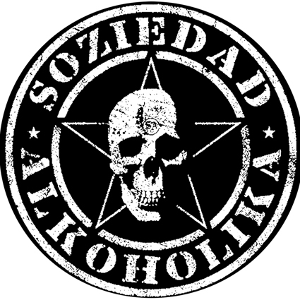 Badge Soziedad alkoholika - tête de mort & étoile – réf. 047