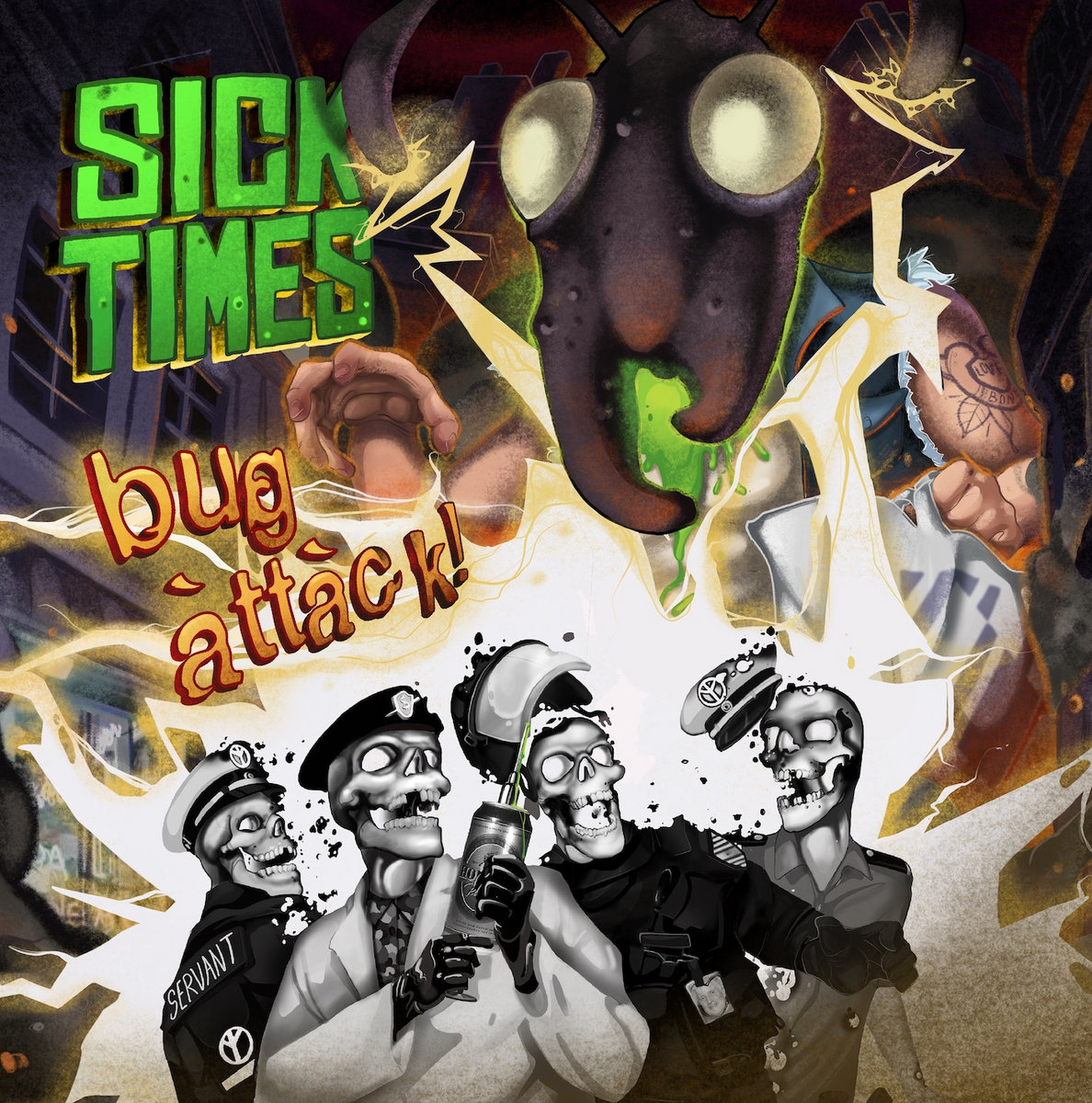 SICK TIMES / BUG ATTACK! - Split LP